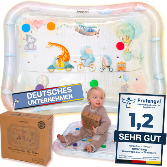 Freudeskind Tummy Time Water Play Mat (Circus Animals)
